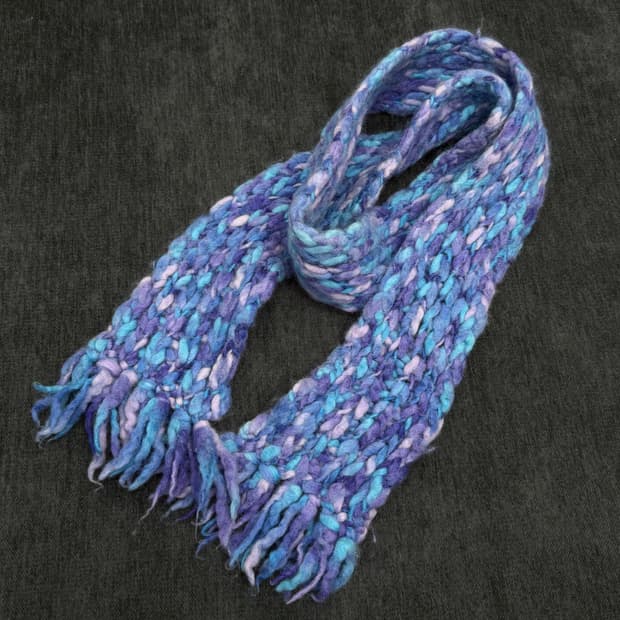 빈티지 청키 니트 머플러