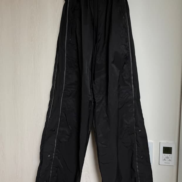 3) 폴리테루 1011 나일론 트랙 팬츠 트리플 블랙