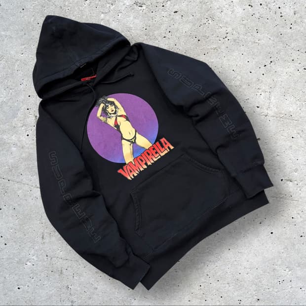 [L] 17ss 슈프림 뱀피렐라 블랙 후드티 B526