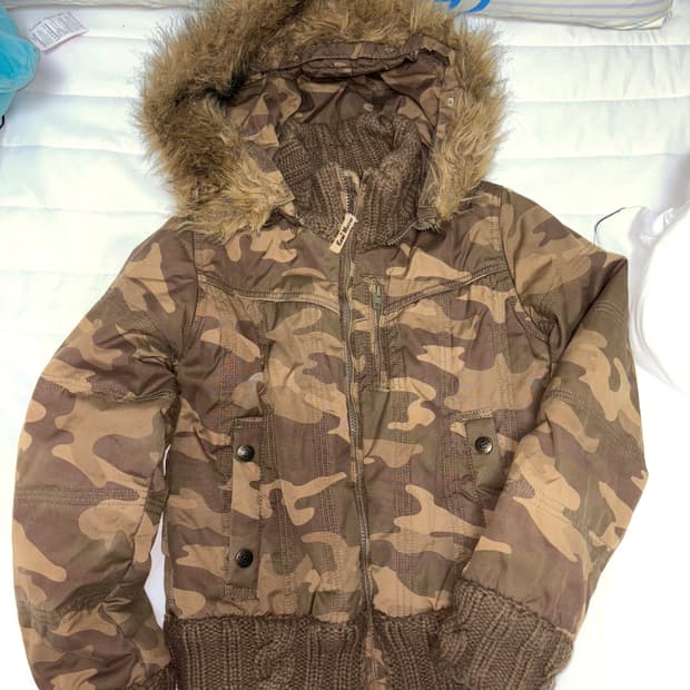 y2k 밀리터리 야상 숏패딩