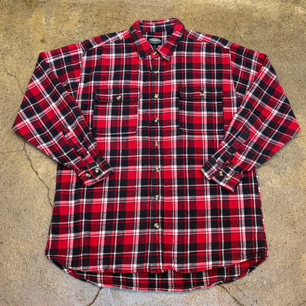 90s 미국 빈티지 샌드리버 레비코튼 체크셔츠