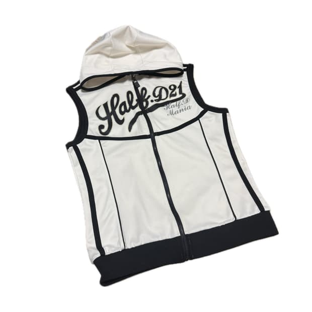 y2k 스포티 민소매 후드 베스트