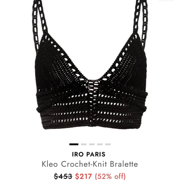 IRO Kleo crochet bralette top 화이트 xs 택 새