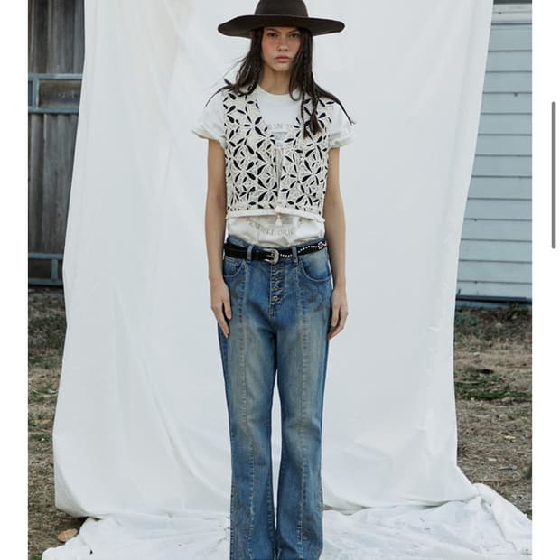 펜필드 더스티 부츠컷 데님 인디고