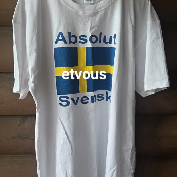absolut svensk 스웨덴 스톡홀름 기프트샵 기념품 티셔츠 L