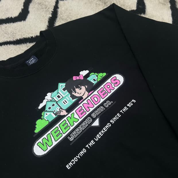 [L]위캔더스 Sweet 90s 맨투맨/블랙