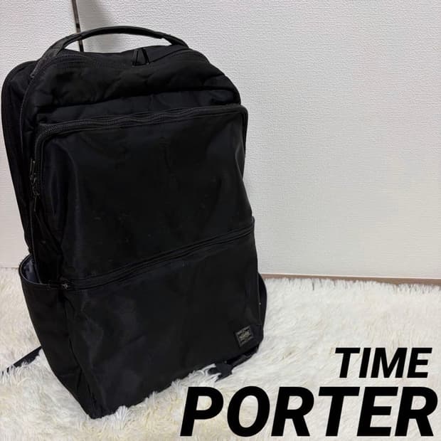 극미품 PORTER 나일론 블랙 백팩