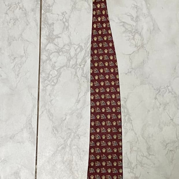 베르사체 패턴 빈티지 넥타이