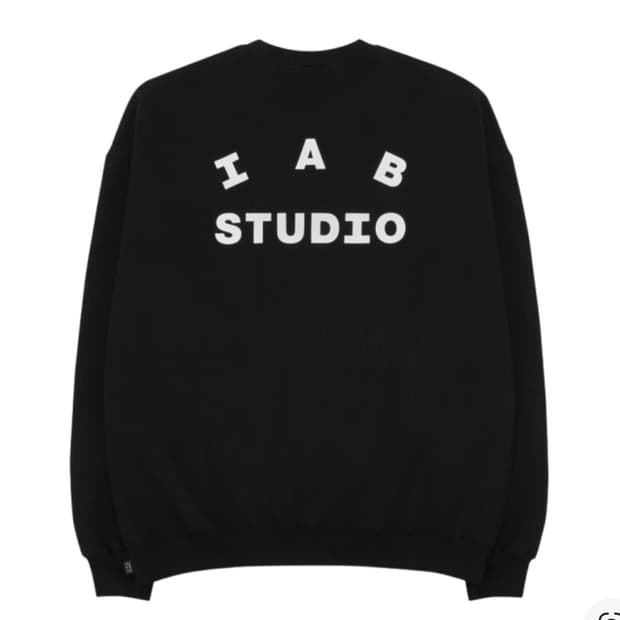 XXL , 미시착 새상품) 아이앱 스튜디오 스웨트셔츠 블랙 