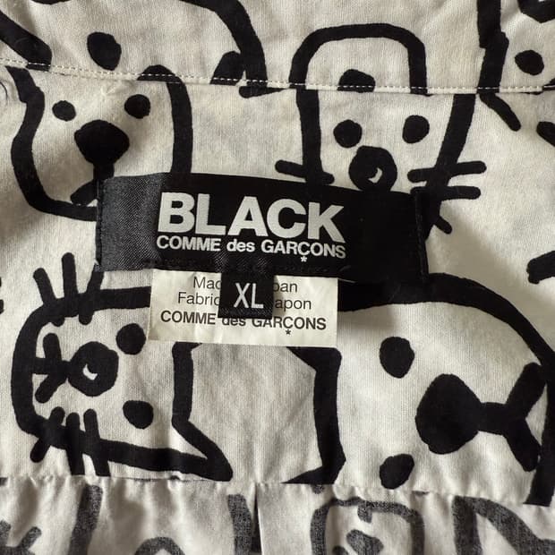 블랙 꼼데가르송 셔츠 XL