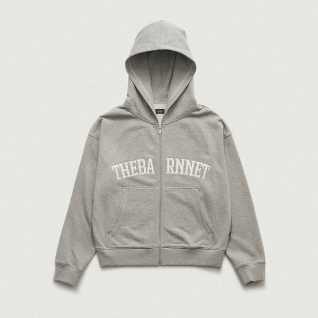 더바넷 후드집업 그레이