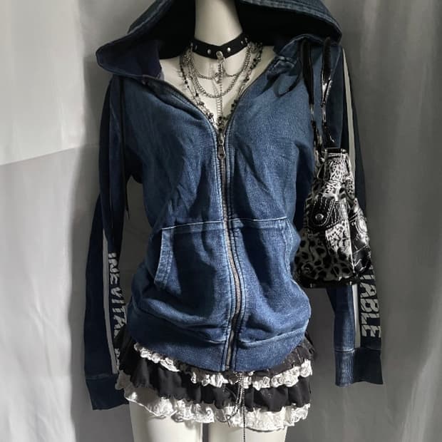 Dig deep punk zip-up 펑크집업