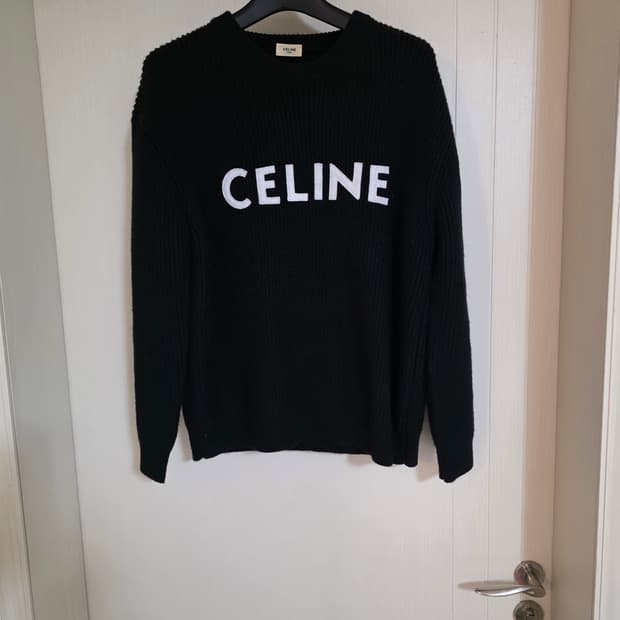 셀린느 로고 니트 블랙m