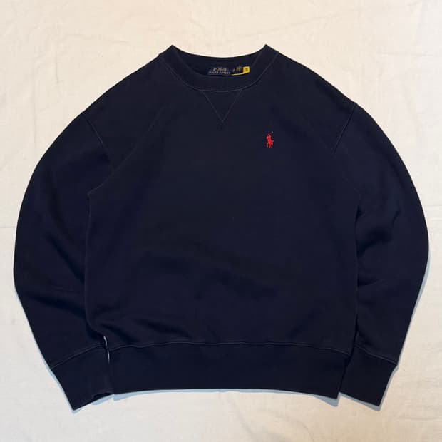 큐알) 폴로 랄프로렌 맨투맨 스웻셔츠 네이비
