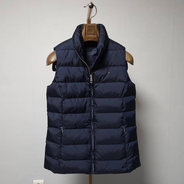 S ) 타미힐피거 여성 네이비 패딩 조끼