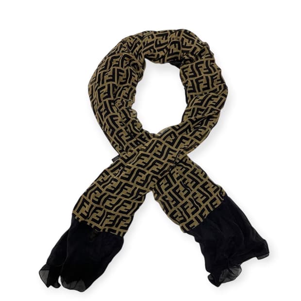 펜디 FF로고 실크 머플러 스카프