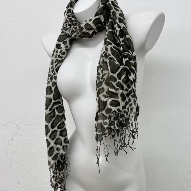 펑크 레오파드 수술 머플러 