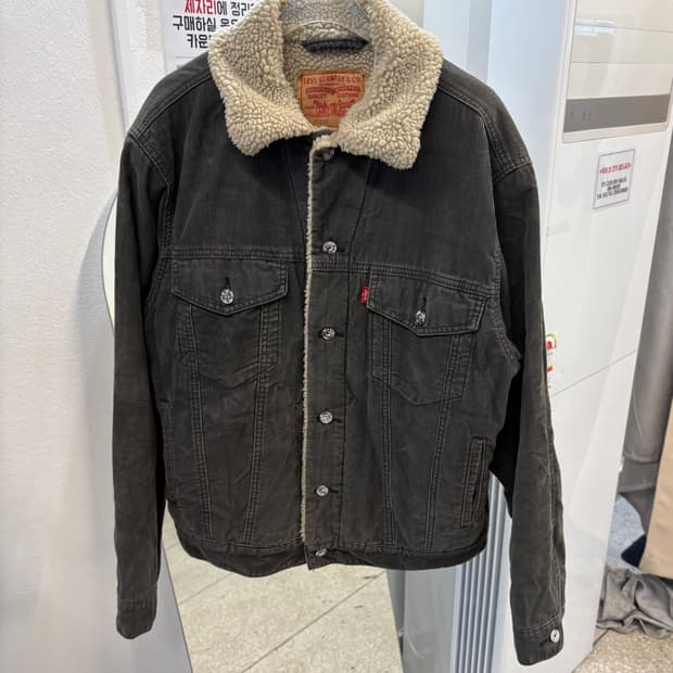 LEVI'S chacoal fleece trucker jk