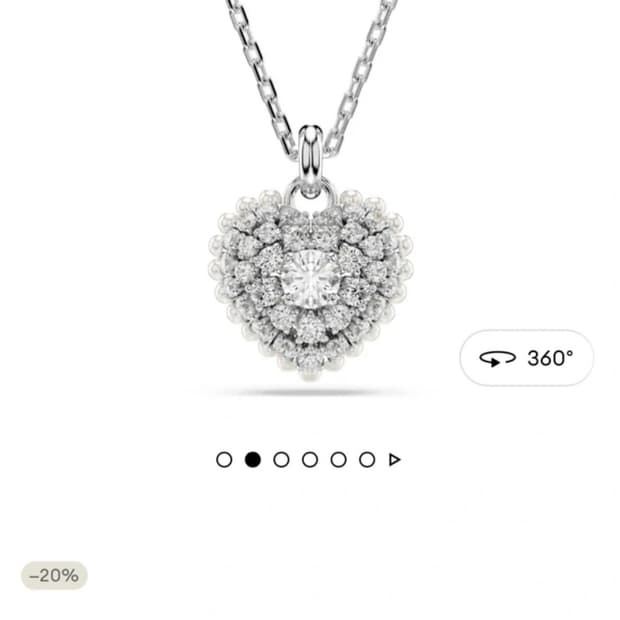 스와로브스키 하트 목걸이