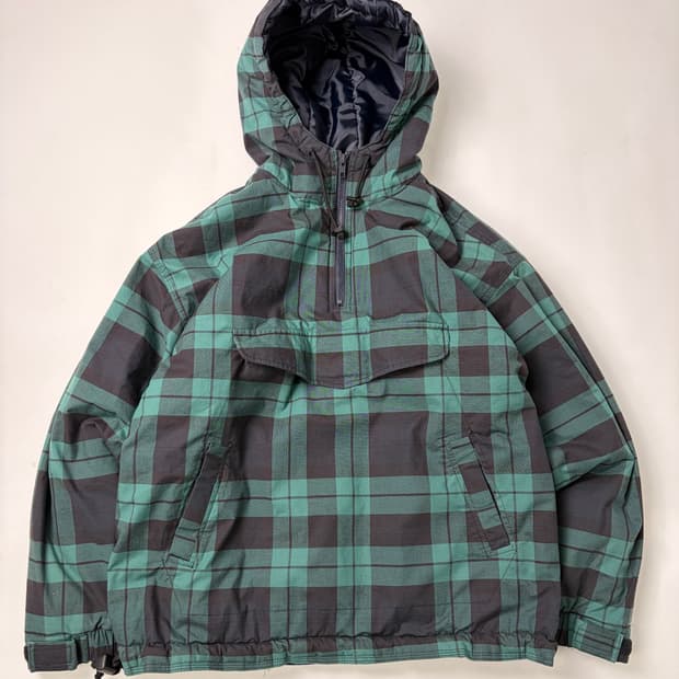 90s Gap Plaid Quarter Zip Anorak Puffer 