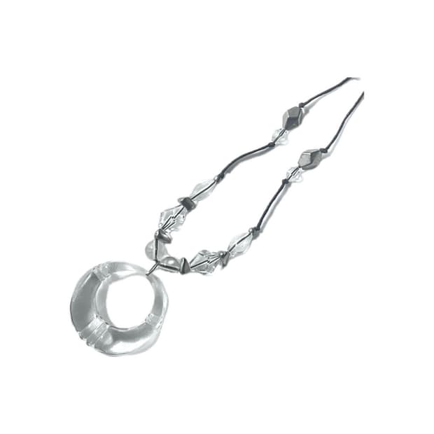 투명 오리엔탈 동양풍 고딕 목걸이 끈 조절 앤틱 엔틱 