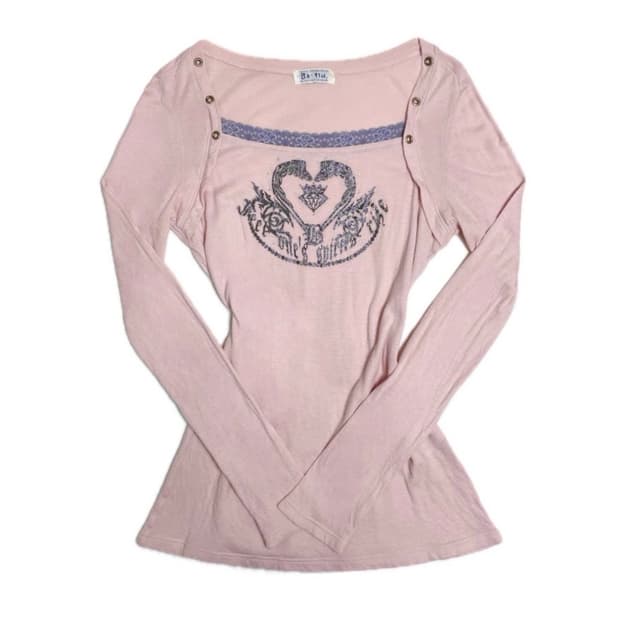 펑크 갸루 y2k 롱 슬리브