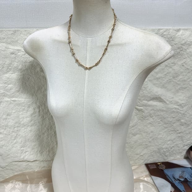 빈티지 중세 뼈 목걸이