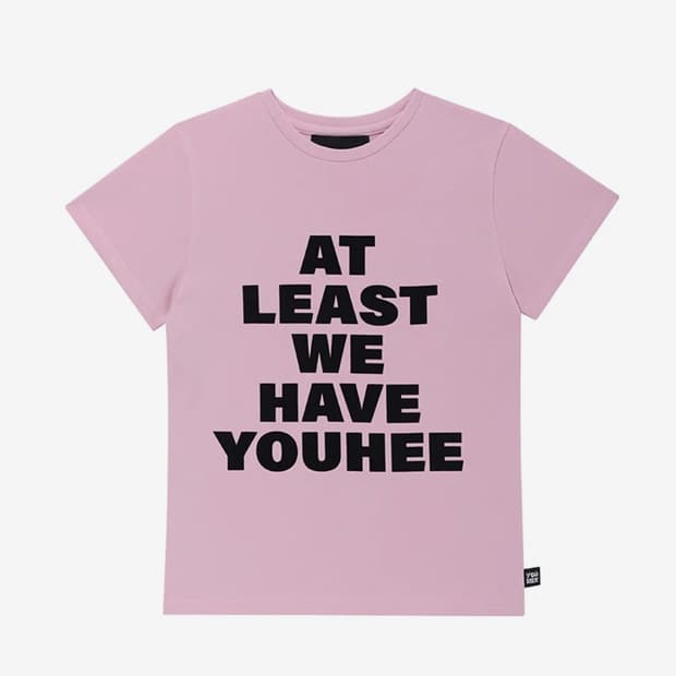 유희 반팔티 LETTERING T-SHIRT PINK