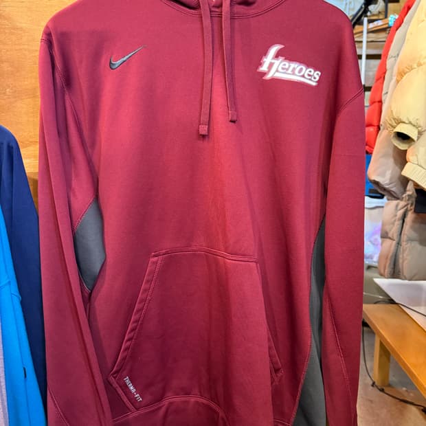 나이키 버건디 후드티
