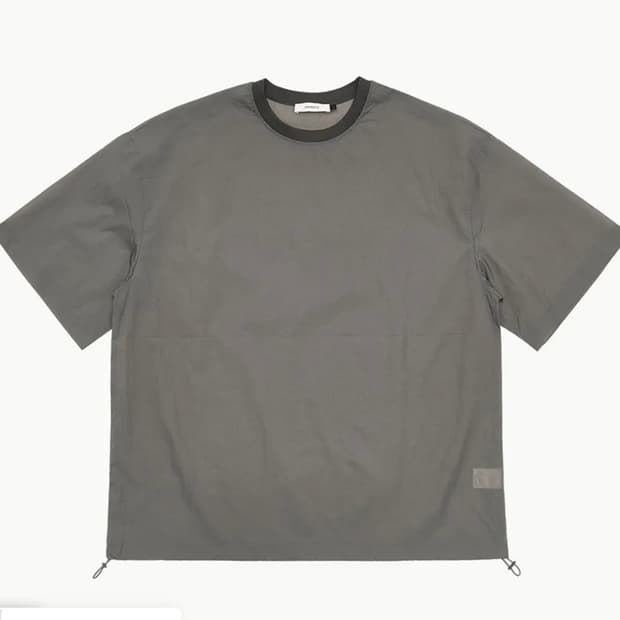 아모멘토 sheer drawstring top