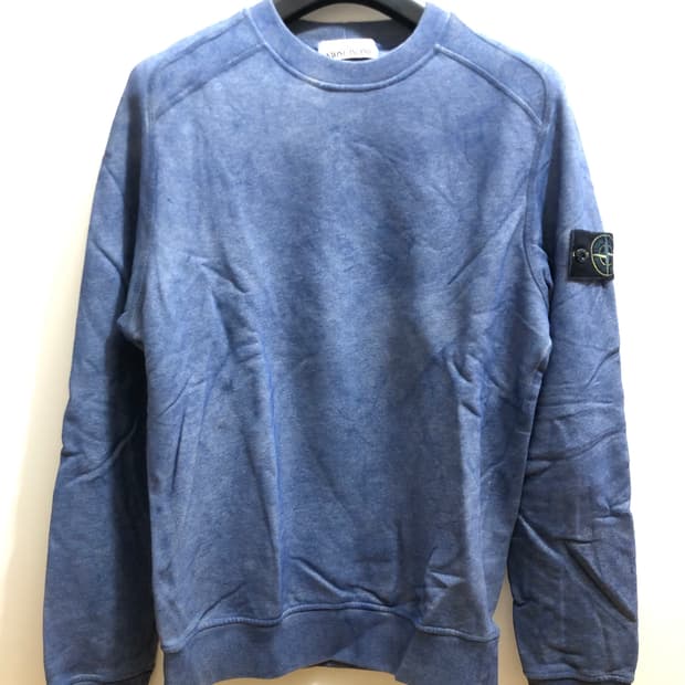 [S] 스톤아일랜드 더스트 컬러 트리트먼트 스웻셔츠 블루