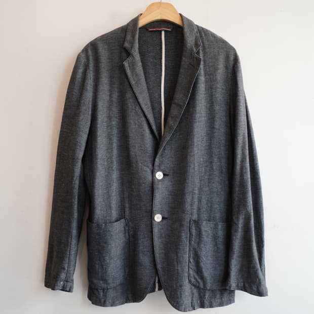 BEAMS 빔즈 코튼&리넨 니트 자켓