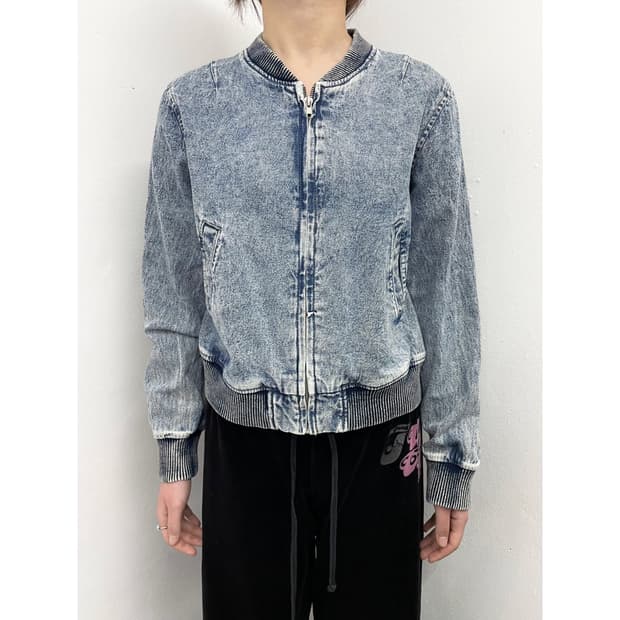 데님 워싱 블루종 자켓