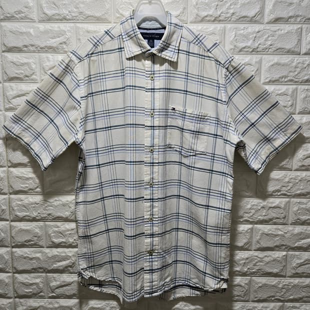 타미힐피거 반팔 체크셔츠 체크남방 95~100