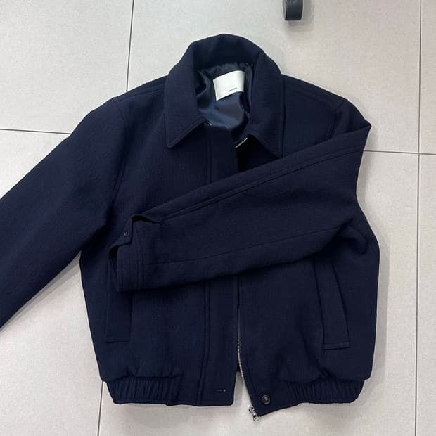 OHOTORO 매니쉬 울 블루종 네이비 M