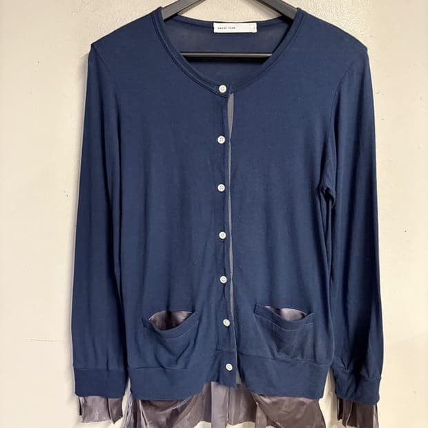 sacai luck Layered Silk-Trim Cardigan 