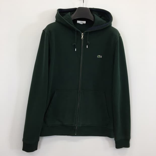 라코스테 패치로고 가먼트 스웻후드집업 100 
