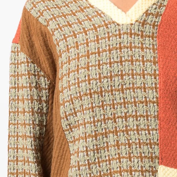 앤더슨벨 시에나 패치워크 니트 폴로 스웨터 S 정가 922,000원 실착