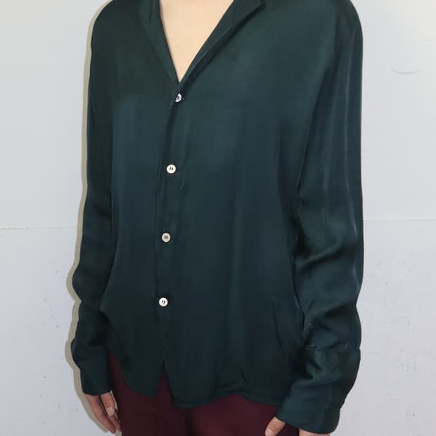 BED j.w. FORD 17AW 레이온 셔츠 딥그린