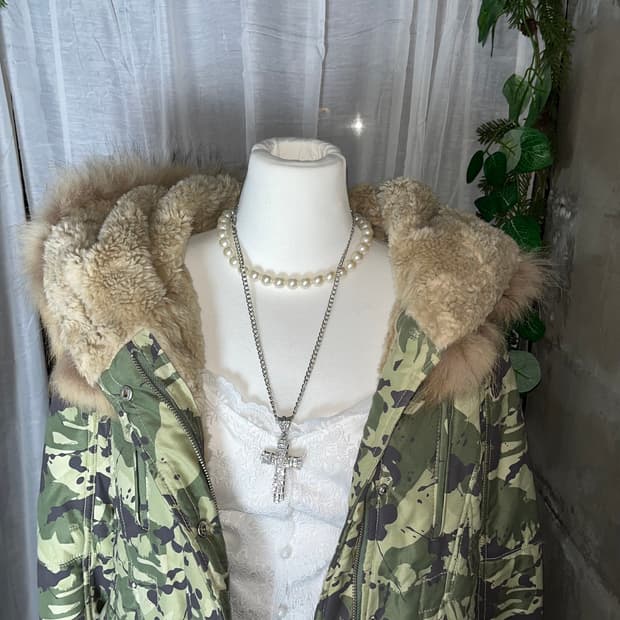 펑크 카모 인감퍼 패딩자켓