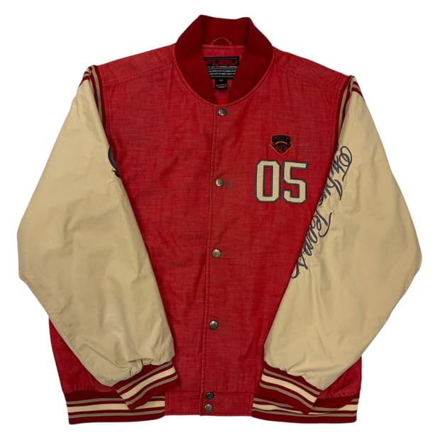 00s 푸부 올드스쿨 배색 바시티 자켓 XL