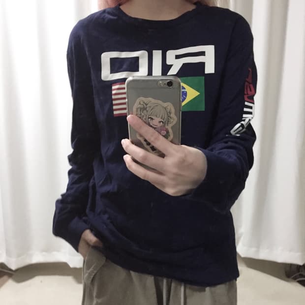 폴로 랄프로렌 네이비 리오 브라질 USA 올림픽 롱슬리브 긴팔