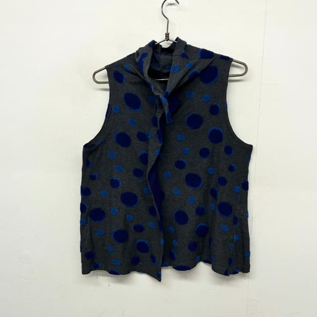 일본 빈티지 비대칭 도트 베스트