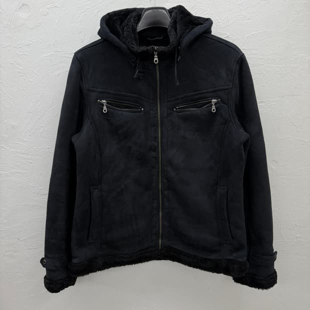 navy 스웨이드 무스탕