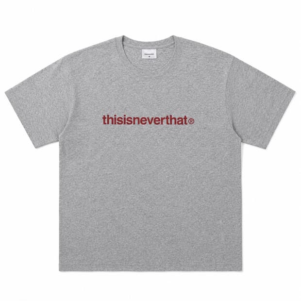 디스이네버뎃 T-Logo Tee Heather Grey  판매합니다.