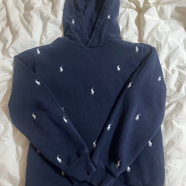 폴로 멀티포니 네이비 후드티