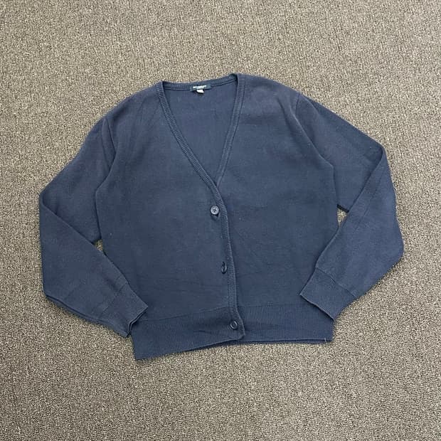 160)Burberry vintage 여성 네이비 브이넥 가디건