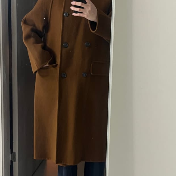 (새상품)핸드메이드 카멜 코트