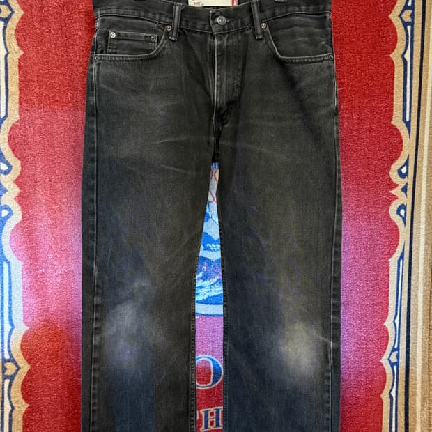 리바이스 505 흑청 33/32 워싱