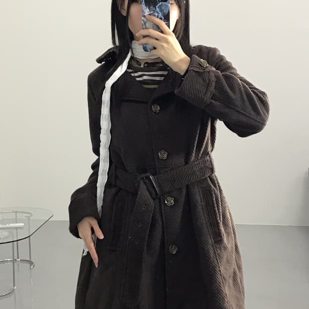 Axes Femme Brown Wool Coats